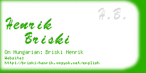 henrik briski business card